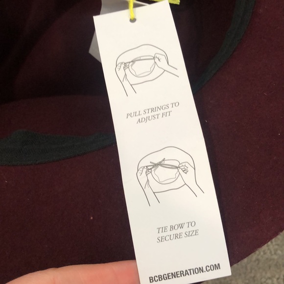 NEW WITH TAGS BCBGeneration Maroon Fedora Hat - Picture 7 of 9